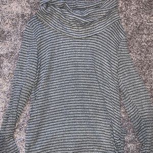 Gray Loose Turtle Neck Sweater